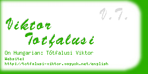 viktor totfalusi business card