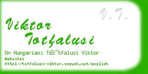 viktor totfalusi business card